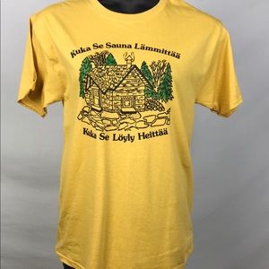 Rare never worn Finnish Sauna Song t shirt